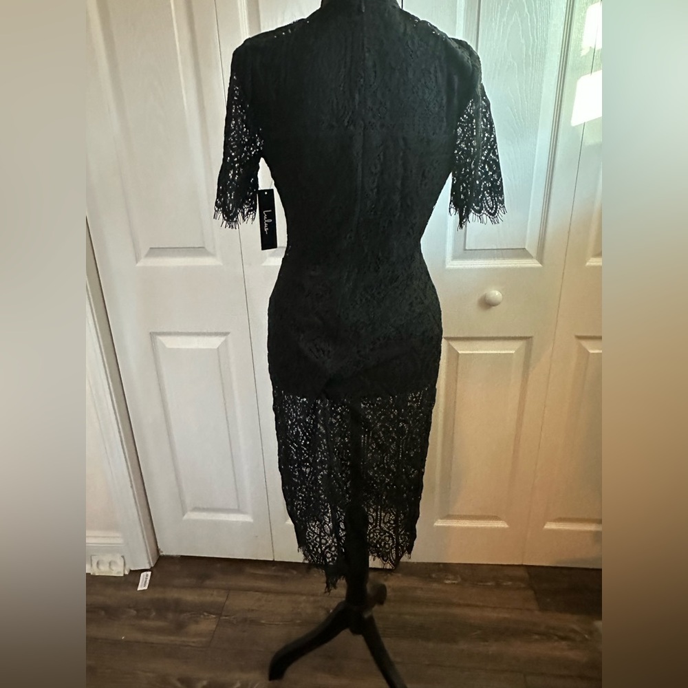 Lulus black lace dress new with tags